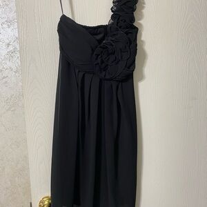 Black one shoulder dress